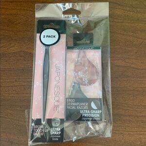 NWOT Japonesque 2 Pack Japanese Blade Facial Razor Set